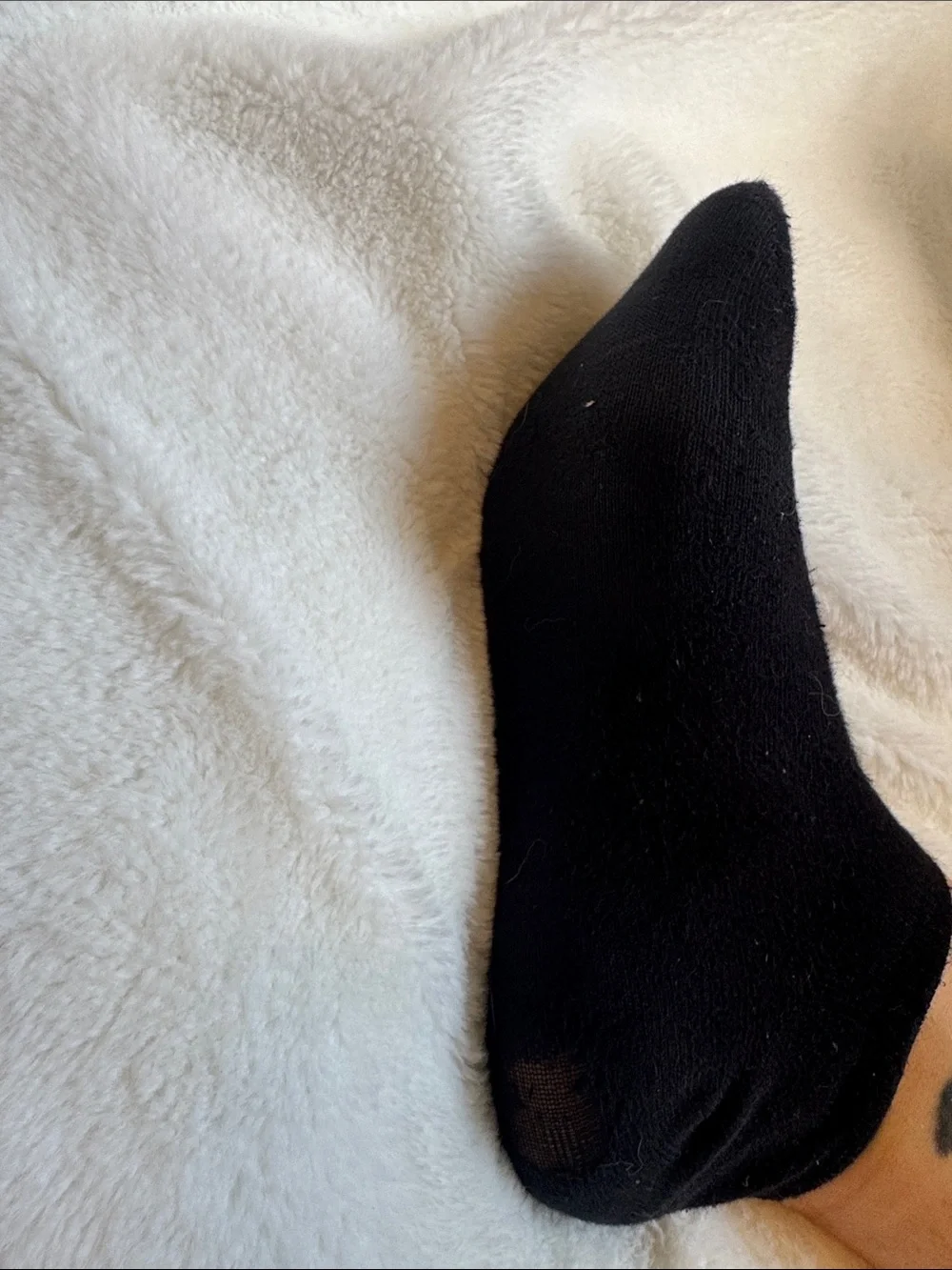 Worn ankle socks